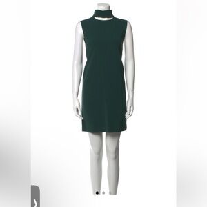 Theory sleeveless turtleneck office knee length shift dress